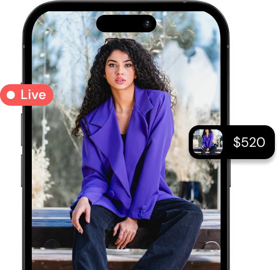 Live selling screen